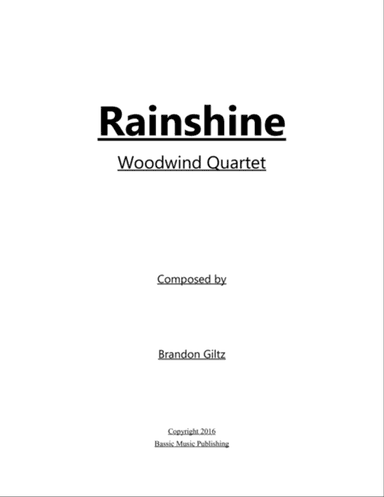 Rainshine for Wind Quartet