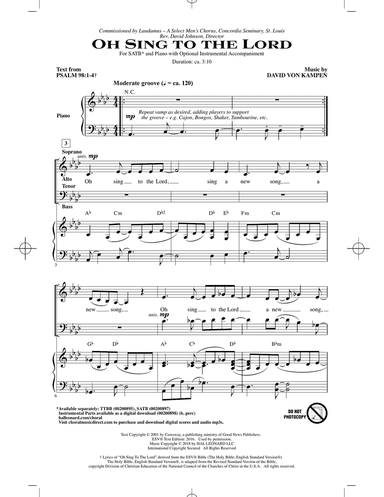 Oh Sing To The Lord