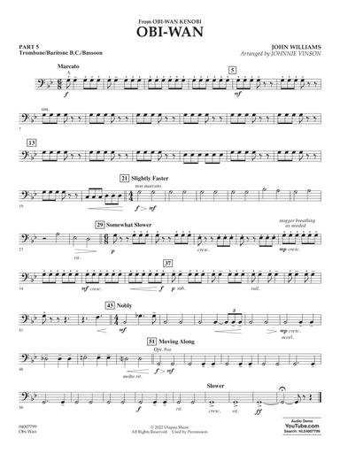 Obi-Wan (arr. Johnnie Vinson) - Pt.5 - Trombone/Bar. B.C./Bsn.