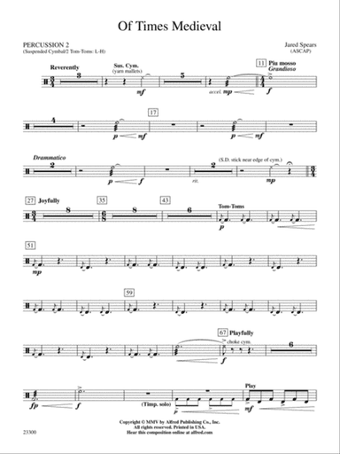 Of Times Medieval: 2nd Percussion