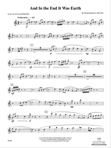 And in the End It Was Earth: E-flat Alto Saxophone