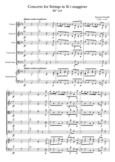 Concerto for Strings in Si RV 163