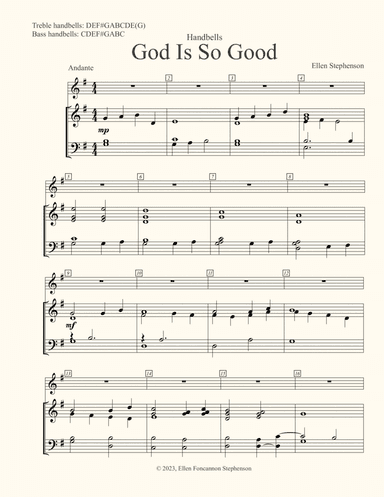 God Is So Good - Score Only
