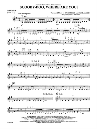 Scooby-Doo, Where Are You?: 2nd Violin