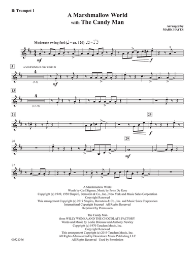 A Marshmallow World (with "The Candy Man") - Bb Trumpet 1