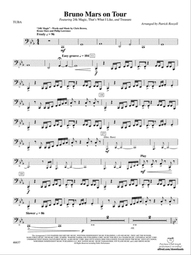 Bruno Mars on Tour: Tuba
