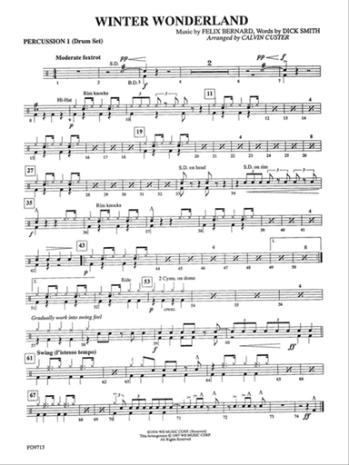 Winter Wonderland: 1st Percussion