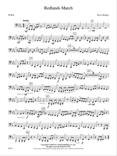 Redlands March: Tuba