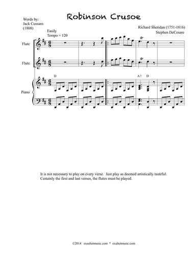 Robinson Crusoe (2-part children's choir)
