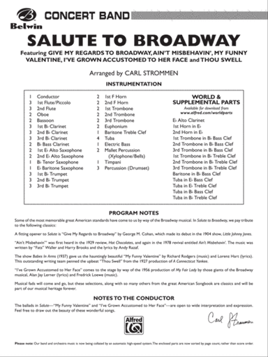 Salute to Broadway: Score