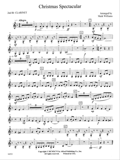 Christmas Spectacular: 2nd B-flat Clarinet