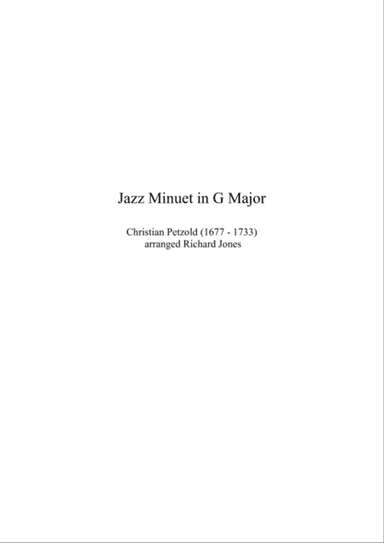 Jazz Minuet in G Major (for British Style Brass Band)