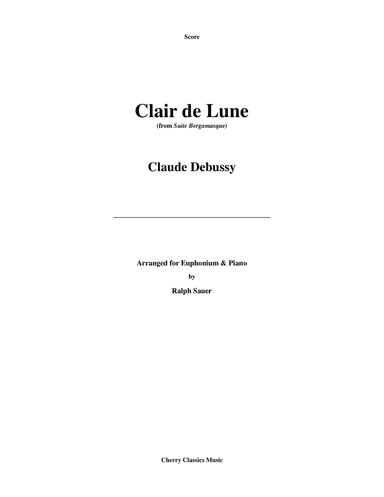 Clair de Lune for Euphonium & Piano