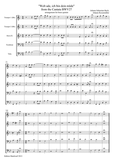 Chorale From Cantata BWV27