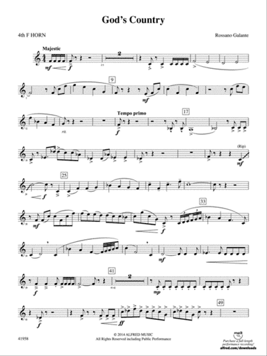 God's Country: 4th F Horn