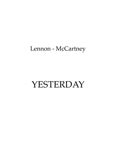 Yesterday