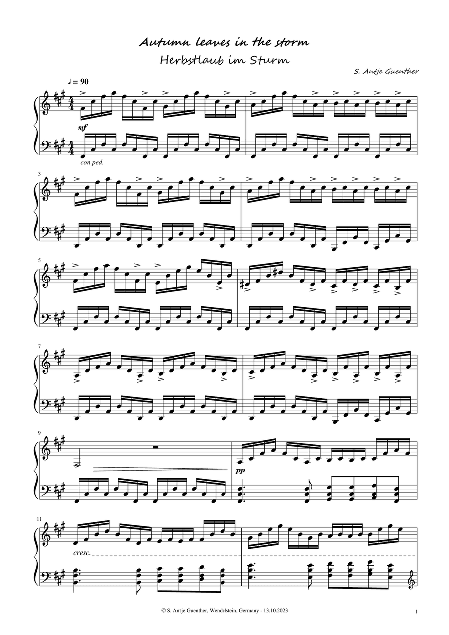 Autumn leaves in the storm (Herbstlaub im Sturm)