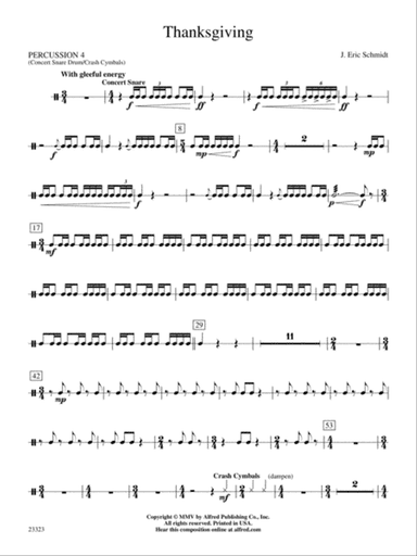 Thanksgiving: 4th Percussion