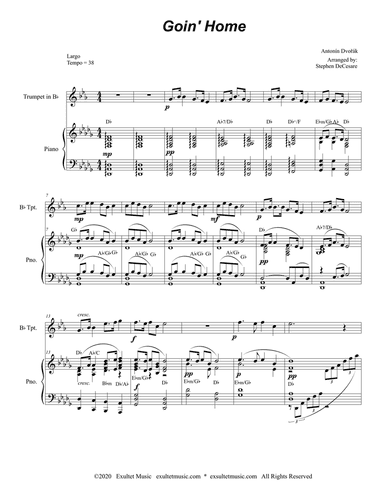 Goin' Home (for Bb-Trumpet Solo and Piano)