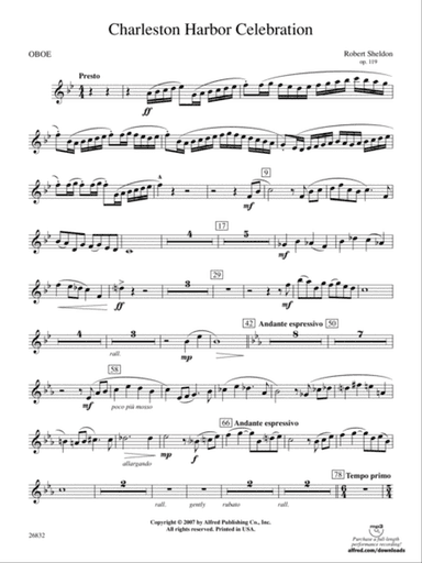 Charleston Harbor Celebration: Oboe