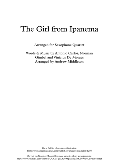 The Girl From Ipanema (garĂ´ta De Ipanema)