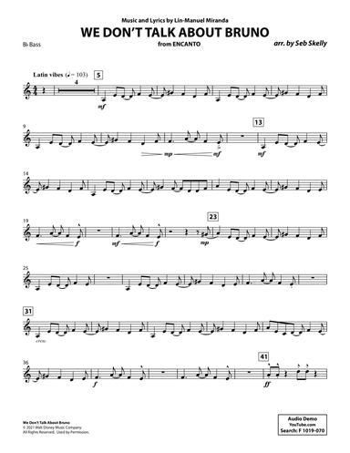 We Don't Talk About Bruno (from Encanto) (arr. Seb Skelly) - Bb Bass T.C.