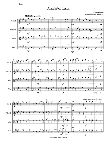 Easter Carol for string quartet