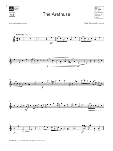 The Arethusa (Grade 2 List A3 from the ABRSM Flute syllabus from 2022)