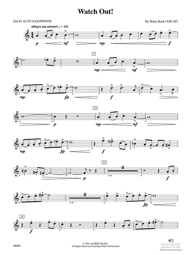 Watch Out!: 2nd E-flat Alto Saxophone