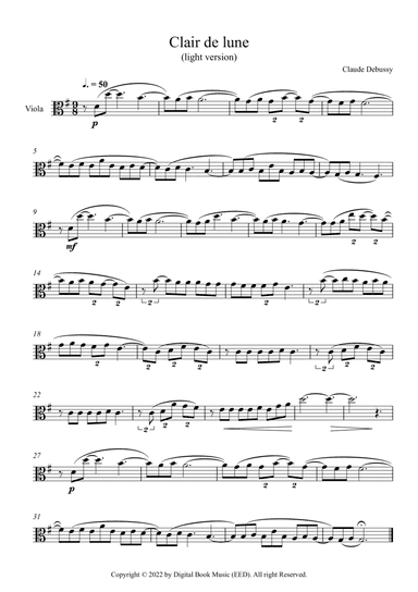 Clair de lune - Claude Debussy (Viola)