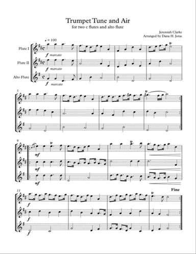 Trumpet Tune and Air for Flute Trio