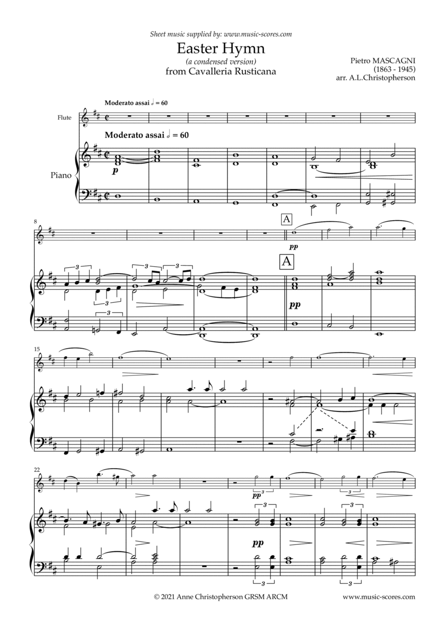 Easter Hymn from Cavaliera Rusticana - Flute and Piano