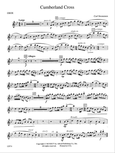 Cumberland Cross: Oboe