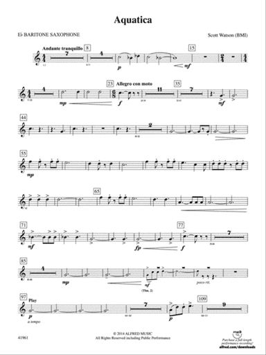Aquatica: E-flat Baritone Saxophone