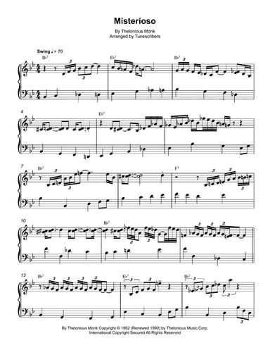 Misterioso (piano solo)