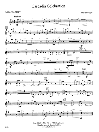 Cascadia Celebration: 2nd B-flat Trumpet