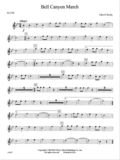 Bell Canyon March: Flute