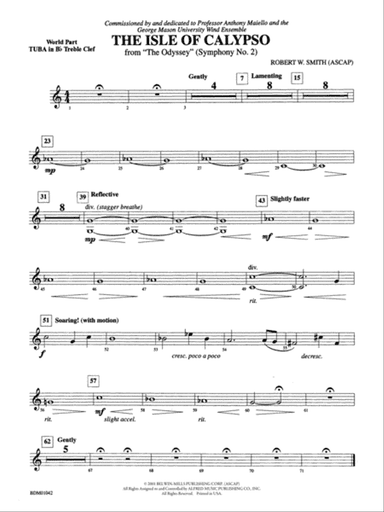 The Isle of Calypso (from The Odyssey (Symphony No. 2)): (wp) B-flat Tuba T.C.