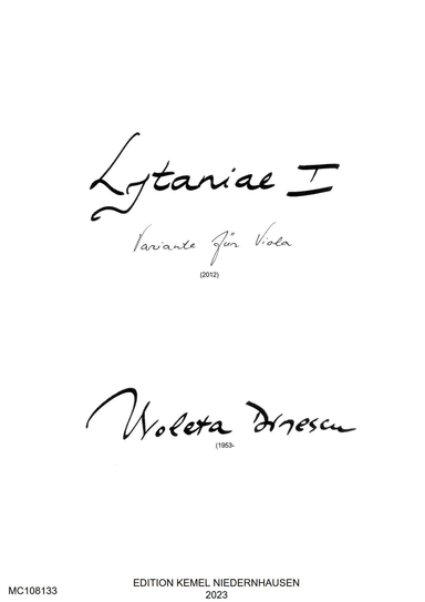Lytaniae I