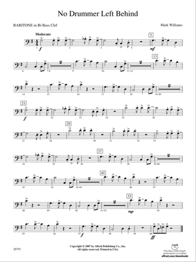 No Drummer Left Behind: (wp) B-flat Baritone B.C.