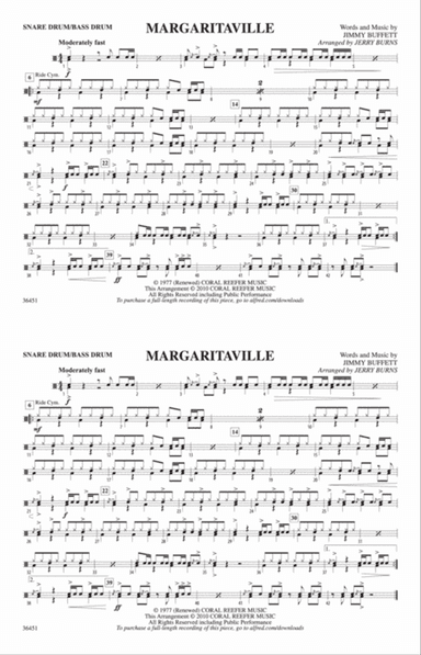 Margaritaville: Snare Drum/Bass Drum