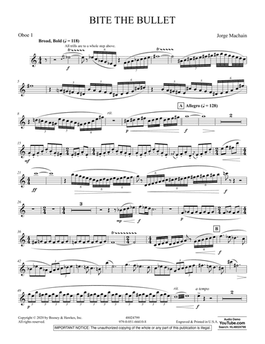 Bite the Bullet - Oboe 1