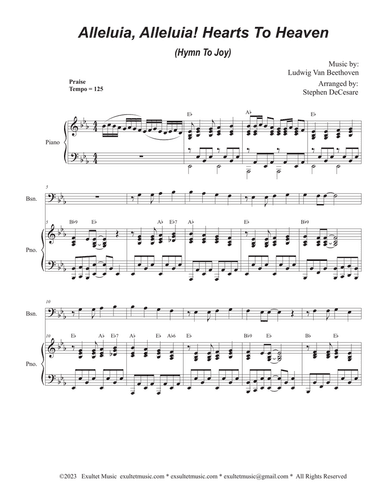 Alleluia, Alleluia! Hearts To Heaven (Bassoon solo and Piano)