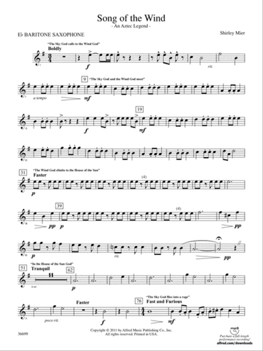 Song of the Wind: E-flat Baritone Saxophone