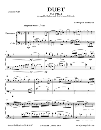 Beethoven: Duet WoO 27 No. 2 for Euphonium & Cello