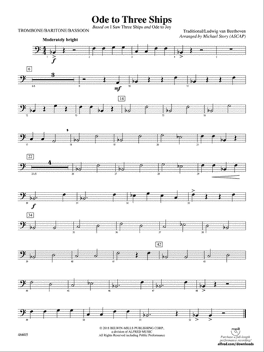 Ode to Three Ships: 1st Trombone