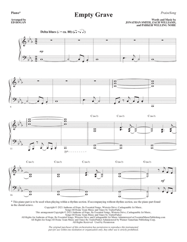 Empty Grave (arr. Ed Hogan) - Piano