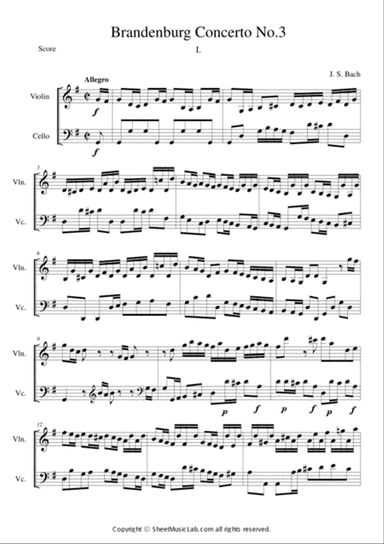 Brandenburg Concerto No. 3 in G Major (BWV 1048)