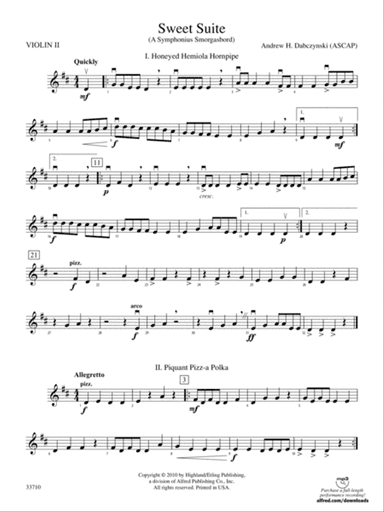 Sweet Suite: 2nd Violin