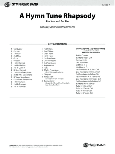 A Hymn Tune Rhapsody: Score